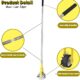 YEELOR Adjustable Length Rotary Edger Trimmer Stainless Steel Lawn Tool for Manual Edging Rotary Edging for Sidewalks Gardens Drivew