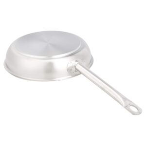 Amazon Basics Lot de 3 poeles a frire en acier inoxydable revetues d'aluminium, passe au four et au lave-vaisselle, poeles de 20 cm,