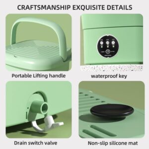 4.5L Machine a Laver Portable,Mini Machine a Laver Pliable, Linge Pliable avec Panier de Vidange, 3 Modes De Nettoyage,pour Sous-vet
