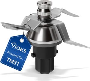 VIOKS Couteau TM31 Remplacement pour Couteau Thermomix TM31 - Couteau Melangeur pour Thermomix Vorwerk TM31 - Couteaux Bimby TM31 en