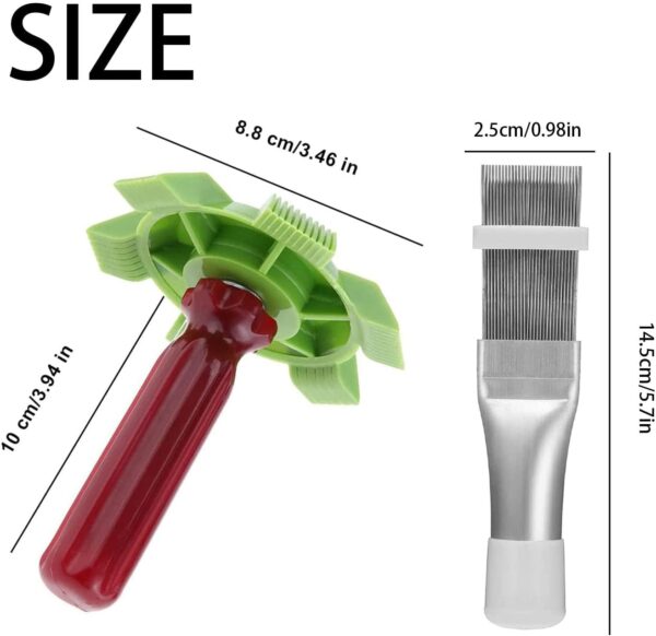 2 Pieces Peigne de Climatiseur, Peigne a Ailettes de Climatiseur Peigne a ailettes en acier inoxydable, Peigne Condenseur Climatiseu