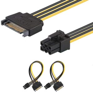 Adaptateur PCIe JD SATA 15 broches vers 6 broches – 2 pcs