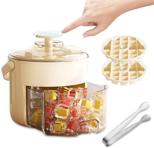 Bac à glaçons silicone 40 grilles avec couvercle et pinces