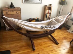 GOCAN hamac 2 Places hamac 2 Personnes 220x150cm Longueur Totale 330cm Charge 250kg Exterieur pour Jardin d'interieur hamac Double T