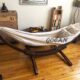 GOCAN hamac 2 Places hamac 2 Personnes 220x150cm Longueur Totale 330cm Charge 250kg Exterieur pour Jardin d'interieur hamac Double T