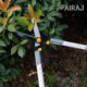AIRAJ Professional Telescopic Manual Hedge Shears 75-88 cm, SK-5 Steel Blade, Ergonomic Handle, Extendable Length in 3 Parts, Easy t