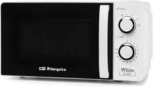 Orbegozo Mi 2115 Four a micro-ondes, 20 l de capacite, 6 niveaux de fonctionnement, minuterie jusqua 30 min, 700 W, blanc