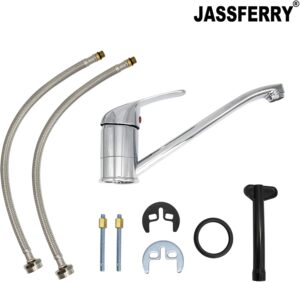 Jass Ferry Robinet de cuisine traditionnel monobloc avec bec pivotant Chrome