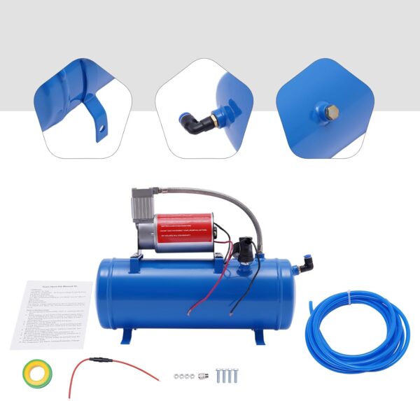 Air Compressor with 6L Tank,12V Electric Air Compressor Compact Air Compressor for Air Horn Kit