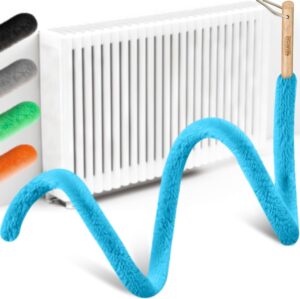 BRUSHYZ Brosse Radiateur Longue 115cm I Brosse pour Radiateur sans Rayures I Plumeau Radiateur avec Housse Flexible et Lavable I Bro