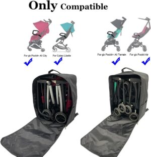 Brogtorl Sac de voyage pour poussette, sac a dos, sac de rangement pour poussette compatible avec Cybex Libelle, GB Pockit All-city
