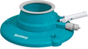 AquaSunctionTM Leaf Vacuum, 37.5 cm, Mesh Debris Bag, 8 High Pressure Jets, 4 Multi-Directional Wheels, 3 Brushes