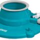 AquaSunctionTM Leaf Vacuum, 37.5 cm, Mesh Debris Bag, 8 High Pressure Jets, 4 Multi-Directional Wheels, 3 Brushes