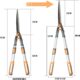 AIRAJ Professional Telescopic Manual Hedge Shears 75-88 cm, SK-5 Steel Blade, Ergonomic Handle, Extendable Length in 3 Parts, Easy t
