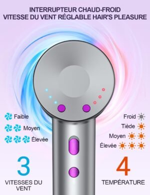 Sèche-cheveux ionique DMTIVMG 1600W, diffuseur pro