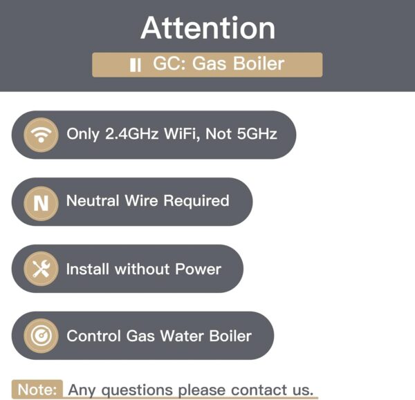 MOES Smart WiFi Thermostat Temperature Controller, Smart LifeTuya APP Remote Control for Heating Water Gas Boilers 52 Programmable