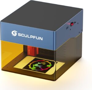 SCULPFUN iCube PRO MAX Machine de gravure laser 10W portable avec une precision de gravure de 0,05 mm, gravure hors ligne, graveur l