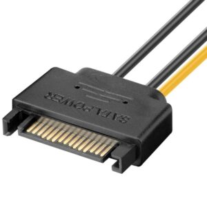 61GdadTTOBL._SL1500_.jpg JD 2 Packs 2X SATA Power 15 Pin to 8 Pin PCI Express (PCIe) Graphics Video Power Card Adapter Cable, 20cm