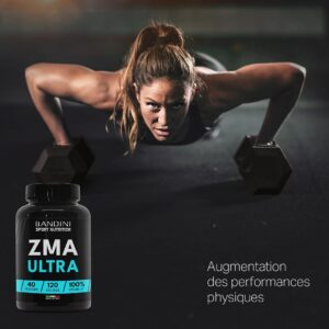 Bandini ZMA Gelules Supplement de Zinc, Magnesium et Vitamine B6, Energie, Recuperation et Masse Musculaire, Reduit la fatigue et