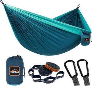 Hamac de voyage AnorTrek nylon super léger 2 sangles d'arbre