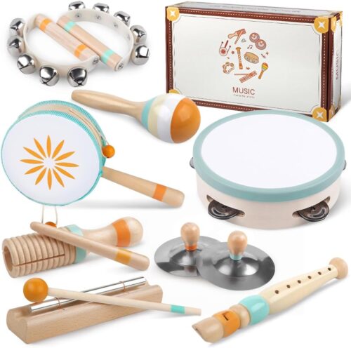 Toddler Musical Instruments, Montessori Musical Toys for Babies, Instruments for 1 Year Old Boys and Girls, Christmas Birthday Gift