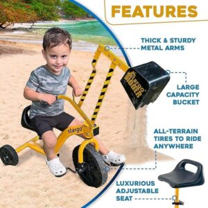 Tricycle excavatrice Stargo – pelle, pédales, roue rotative