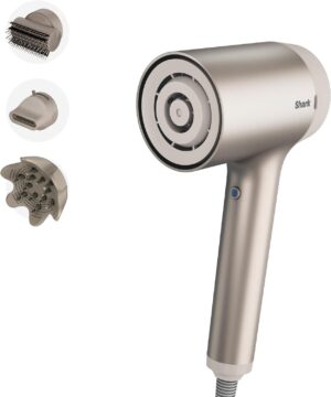 Shark STYLE iQ Seche-cheveux et styler 3-en-1, brosse de style, concentrateur, diffuseur de boucles, ionique, sechage rapide, sans d