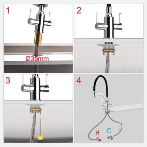 Ibergrif M22142-2 Robinet de cuisine extractible avec 2 fonctions de pulverisation, melange d'evier avec bec flexible Noir