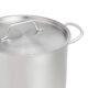 Amazon Basics Marmite avec couvercle Acier inoxydable avec revetement aluminium 9.5 litres, Argente (Anciennement marque AmazonComme