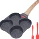 61IwXXOTuPL._AC_SL1000_.jpg Bobikuke Poele a 4 Emplacements, Poele a Pancakes et Omelette Antiadhesive en Aluminium pour Petit-dejeuner Oeuf Au Plat Hamburger,