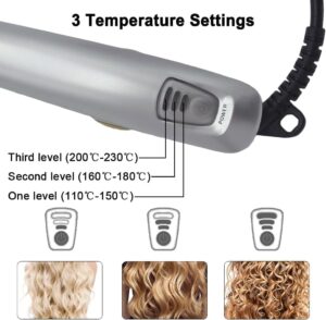 Fer a friser rotatif 2 en 1 a chaleur rapide PTC Sm liters beauty fer a lisser et a boucler 9 cm x 33 cm