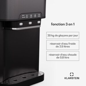 Machine à glaçons Klarstein 3L 20 kg autonettoyante
