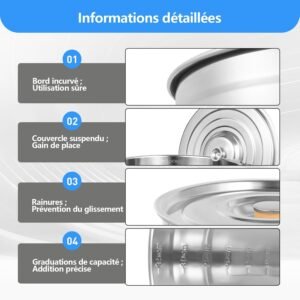 61JSdndlqqL._AC_SL1500_.jpg Marmite inox 35 L Begoniape - fond épais, couvercle rainuré