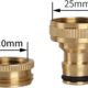 2 Pieces Connecteur De Robinet en Laiton Jardin, Accessoires De Connecteur De Tuyau d'Arrosage Connecteur De Tuyau d'eau 34 Pouce,