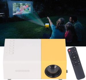 Tbest Video Projector, Projector, 4K Projector, 16 9 Projector, Portable Projector 24 to 60 Inches Resolution 192080 Large En Projec