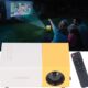 Tbest Video Projector, Projector, 4K Projector, 16 9 Projector, Portable Projector 24 to 60 Inches Resolution 192080 Large En Projec