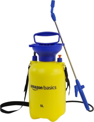 Amazon Basics Pulverisateur a pression avec mecanisme de declenchement verrouillable, 5 litres
