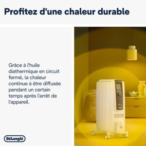 De'Longhi TRDX41025E Radiateur a huile Dragon 4, 2.5kw
