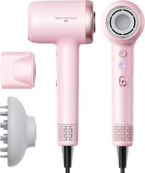 Seche-cheveux, Wavytalk TURBLOW PRO Seche-Cheveux Diffuseur Cheveux Boucles, Seche-Cheveux Haute Vitesse avec 110 000 trmin, Pro Io