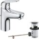 GROHE Swift Mitigeur Monocommande Lavabo, Economie d'Eau, Ouverture Eau Froide, Taille S, Tirette et Vidage, Installation Facile, Ch
