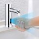 Robinet automatique sans contact pour salle de bain, robinet d'evier de salle de bain alimente par piles en laiton active par le mou
