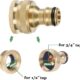 2 Pieces Connecteur De Robinet en Laiton Jardin, Accessoires De Connecteur De Tuyau d'Arrosage Connecteur De Tuyau d'eau 34 Pouce,