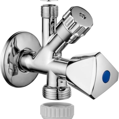 Ibergrif M22023, Vanne d'Angle Combinee, Robinet Equerre Combine Universelle Auto-Etanche, Vanne de Raccordement pour Lave-Vaisselle