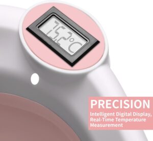 Baignoire bébé pliable avec thermomètre digital, coussin