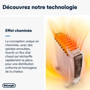 De'Longhi TRDX41025E Radiateur a huile Dragon 4, 2.5kw