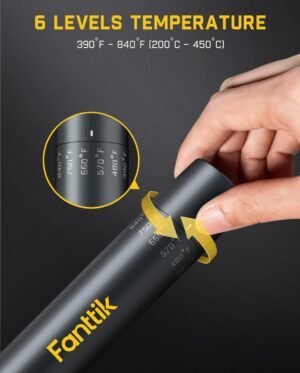 61LaRKRVd6L._AC_SL1500_.jpg Fanttik T1 Max Fer a souder sans fil, chauffage rapide en 7 secondes (200C-450C), arret automatique, 4 pointes de soudure de precis
