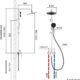 Colonne de douche Auralum réglable 1-1,4m mitigeur 3 jets