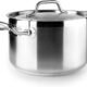 IBILI - Faitout avec couvercle inox Ebbe 22 cm, acier inoxydable 1810, compatible induction