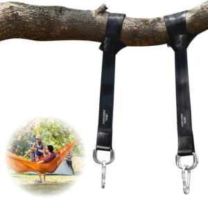 POOTACK Lot de 2 Kit Hamac Ultra Resistant aux Sangles Lourde Suspension 150cm avec D-Ring,Deux Crochets Mousquetons, Charge Max 500