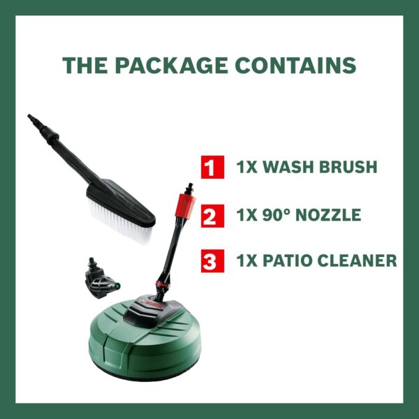 61M54sA6ycL._AC_SL1500_.jpg Bosch Home and Garden Kit de nettoyage Bosch Nettoyeur haute pression pour maison et voiture (avec nettoyeur de surfaces et patios,